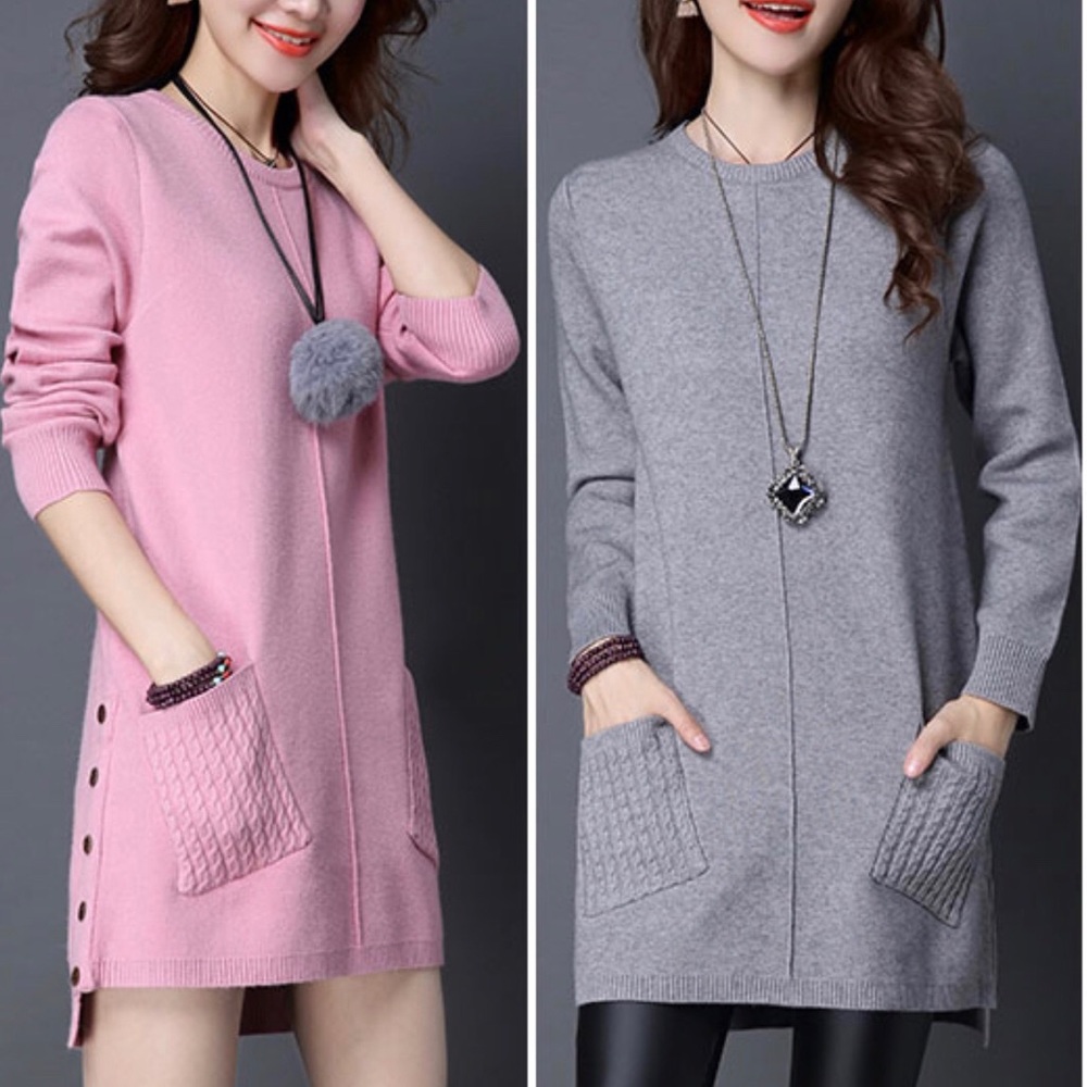 New Pink Tunic Sweater